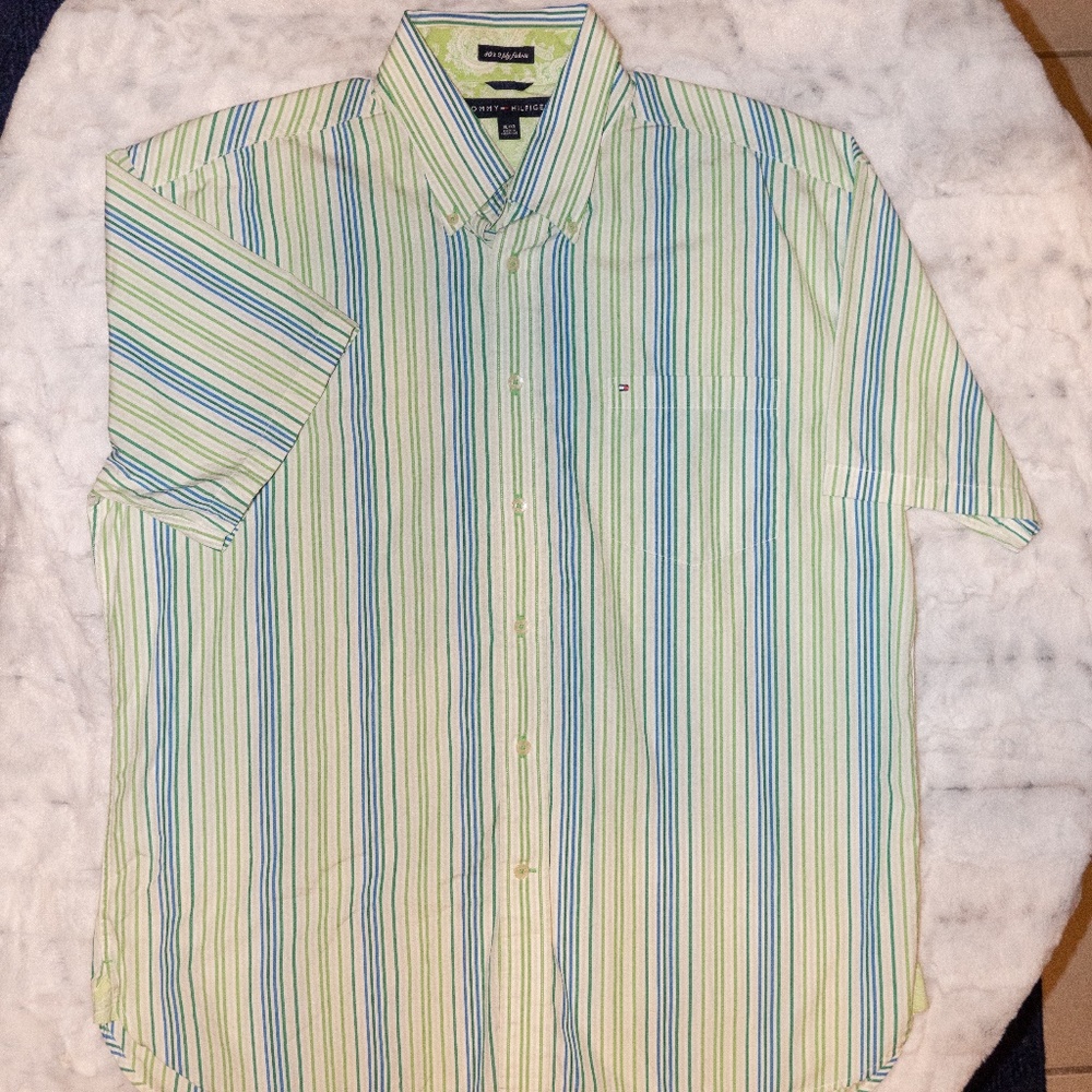 TOMMY HILFIGER VINTAGE 80'S 2PLY FABRIC SHIRT